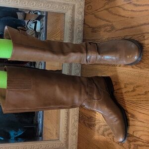 Matisse Betty Tall Brazilian Leather Riding Boot Equestrian Style Buckles Soft 8